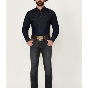 Rock & Roll Denim Dark Wash Slim Straight Stretch 30x32